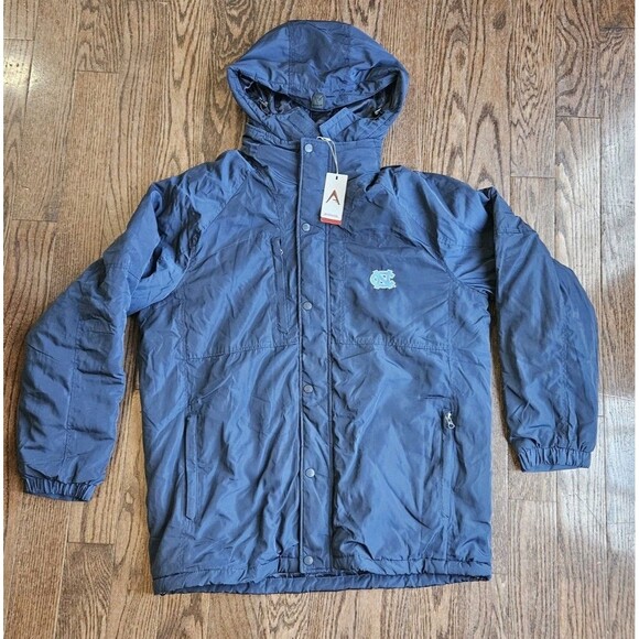 Antigua UNC Tar Heels Mens Hooded Insulated XL Jacket NWT Blue North Carolina - Picture 1 of 11